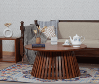 Orbit Solid Wood Round Coffee Table - Coffee Table - Furniselan - Maple-Finish