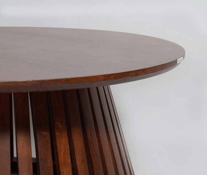 Orbit Solid Wood Round Coffee Table - Coffee Table - Furniselan Teak-Finish