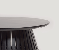 Orbit Solid Wood Round Coffee Table - Coffee Table - Furniselan - Black-Finish