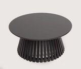 Orbit Solid Wood Round Coffee Table - Coffee Table - Furniselan - Black-Finish