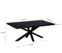 Orvian 6 Seater Dining Table Black