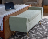 Paddington Polyester Storage Bench with Steel Legs
