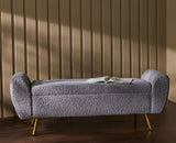 Paddington Polyester Storage Bench with Steel Legs Furniselan Grey