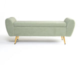 Paddington Polyester Storage Bench with Steel Legs Furniselan Green