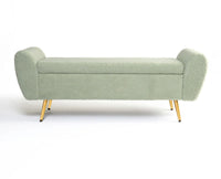 Paddington Polyester Storage Bench with Steel Legs Furniselan Green