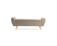Paddington Polyester Storage Bench with Steel Legs Furniselan Grey