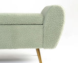 Paddington Polyester Storage Bench with Steel Legs Furniselan Green