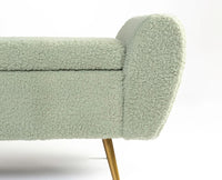 Paddington Polyester Storage Bench with Steel Legs Furniselan Green