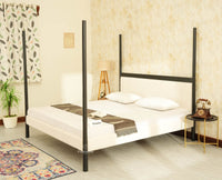 Paris Royale Bed King Size Poster Bed - Black Finish