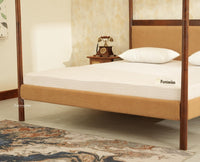 Paris Royale Bed King Size Poster Bed - Teak Finish