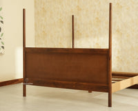 Paris Royale Bed King Size Poster Bed - Teak Finish