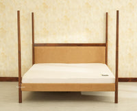 Paris Royale Bed King Size Poster Bed - Teak Finish