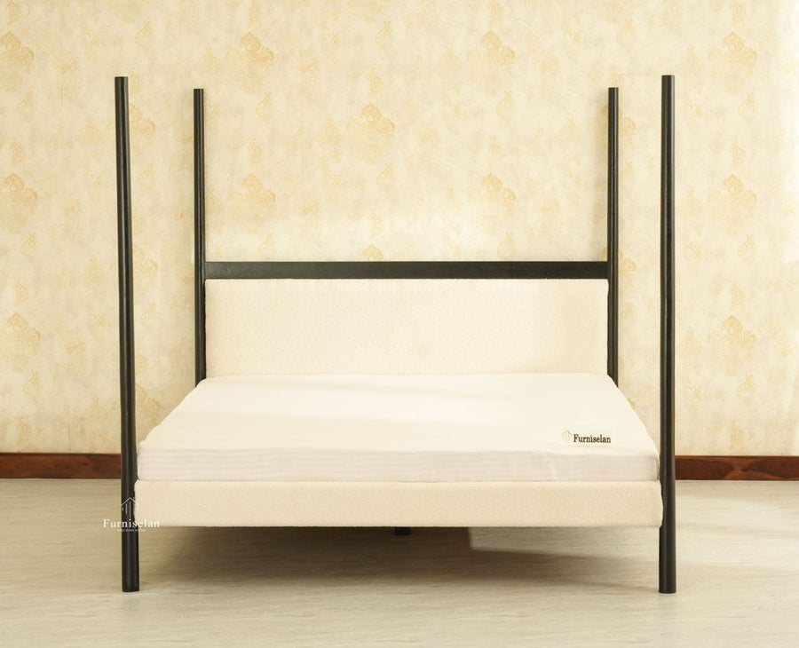 Paris Royale Bed King Size Poster Bed - Black Finish