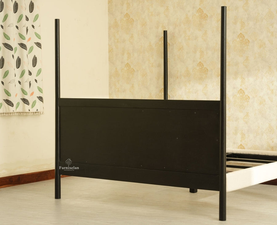 Paris Royale Bed King Size Poster Bed - Black Finish