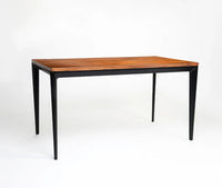Parkstone Wooden 6 Seater Dining Table with Iron Brown