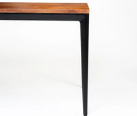 Parkstone Wooden 6 Seater Dining Table with Iron Brown