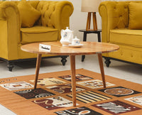 Pearl Solid Wood Round Coffee Table - Coffee Table - Furniselan - Natural-Finish