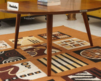 Pearl Solid Wood Round Coffee Table Furniselan - Brown-Finish