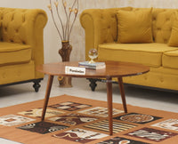 Pearl Solid Wood Round Coffee Table Furniselan - Brown-Finish