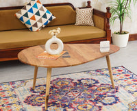Pearl Solid Wood Triangle Coffee Table - Coffee Table - Furniselan - Natural-Finish