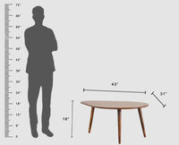 Pearl Solid Wood Triangle  Coffee Table Furniselan - Teak-Finish