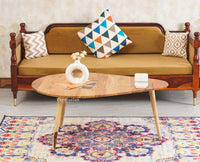 Pearl Solid Wood Triangle Coffee Table - Coffee Table - Furniselan - Natural-Finish