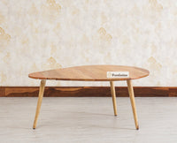 Pearl Solid Wood Triangle Coffee Table - Coffee Table - Furniselan - Natural-Finish