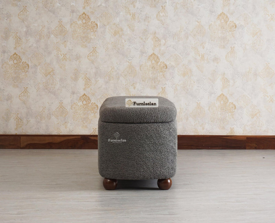 PebbleSoft Storage Bench Trunk Box - Trunks & Cabinets - Furniselan-Grey 