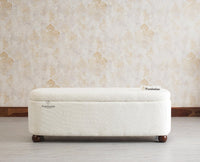 PebbleSoft Storage Bench Trunk Box - Trunks & Cabinets - Furniselan-White
