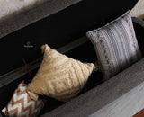 PebbleSoft Storage Bench Trunk Box - Trunks & Cabinets - Furniselan-Grey 
