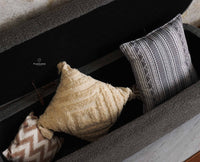 PebbleSoft Storage Bench Trunk Box - Trunks & Cabinets - Furniselan-Grey 