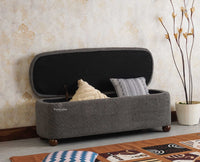 PebbleSoft Storage Bench Trunk Box - Trunks & Cabinets - Furniselan-Grey 
