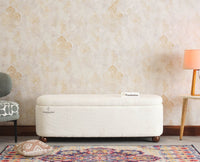 PebbleSoft Storage Bench Trunk Box - Trunks & Cabinets - Furniselan-White