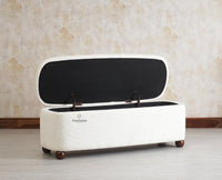 PebbleSoft Storage Bench Trunk Box - Trunks & Cabinets - Furniselan-White