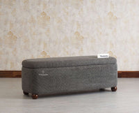 PebbleSoft Storage Bench Trunk Box - Trunks & Cabinets - Furniselan-Grey 