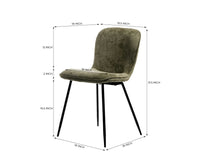 Pine Parlor Dining Chair – Modern Upholstered Dining Chair for Home & Café green