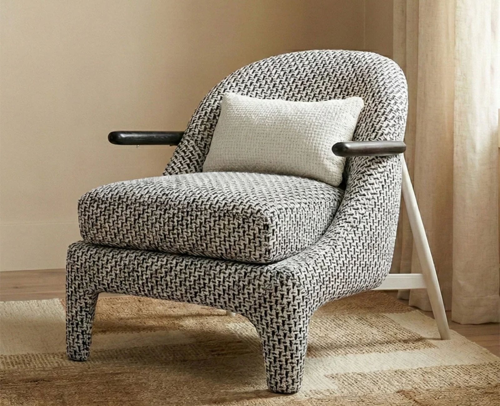 Pittsburgh Accent Chair Furniselan Black & White