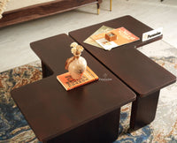 Pivot Flexi Wooden Coffee Table Multi Functions Use Coffee & Side Table Grey Finish