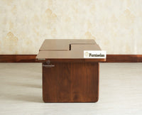 Pivot Flexi Wooden Coffee Table Multi Functions Use Coffee & Side Table Teak Finish