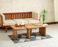 Pivot Flexi Wooden Coffee Table Multi Functions Use Coffee & Side Table Natural Oak Finish