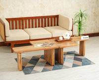 Pivot Flexi Wooden Coffee Table Multi Functions Use Coffee & Side Table Natural Oak Finish