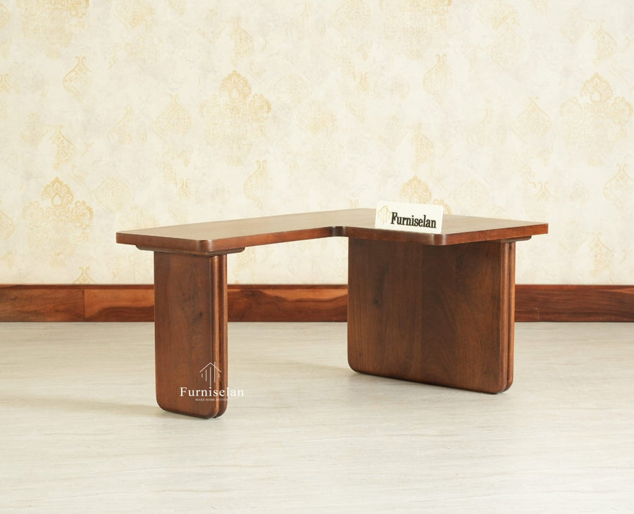 Pivot Flexi Wooden Coffee Table Multi Functions Use Coffee & Side Table Teak Finish