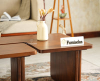 Pivot Flexi Wooden Coffee Table Multi Functions Use Coffee & Side Table Teak Finish