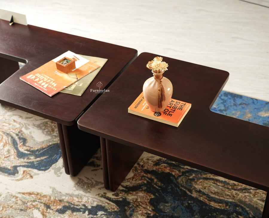 Pivot Flexi Wooden Coffee Table Multi Functions Use Coffee & Side Table Grey Finish