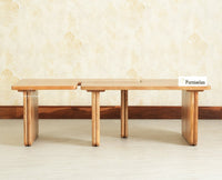 Pivot Flexi Wooden Coffee Table Multi Functions Use Coffee & Side Table Natural Oak Finish