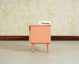 Poland Solid Wood Bedside Table One Door Coral Peach