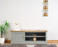 Porto Wooden One Door TV Cabinet Furniselan Cool-Grey