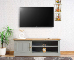Porto Wooden One Door TV Cabinet Furniselan Cool-Grey