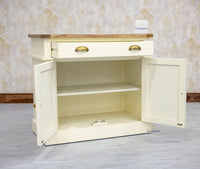 Porto Wooden Two door and One Drawer Sideboard Cabinet - Tv Cabinet - Furniselan Frosty-White