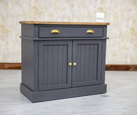Porto Wooden Two door and One Drawer Sideboard Cabinet - Tv Cabinet - Furniselan Slate-Grey